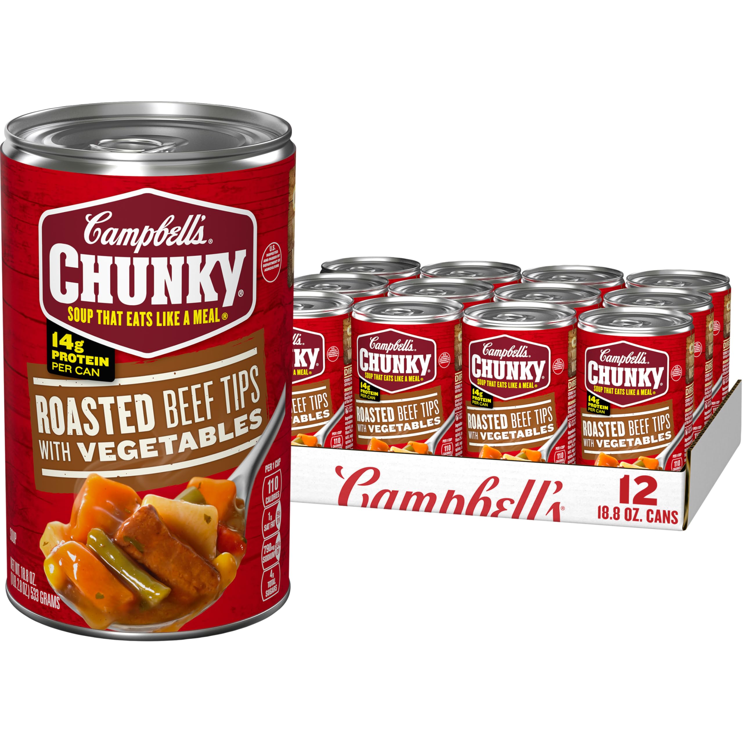 Amazon.com : Campbell's Chunky Soup, Roast Beef Tips With